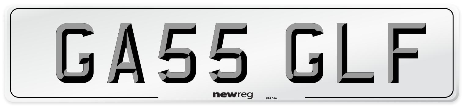 GA55 GLF Number Plate from New Reg